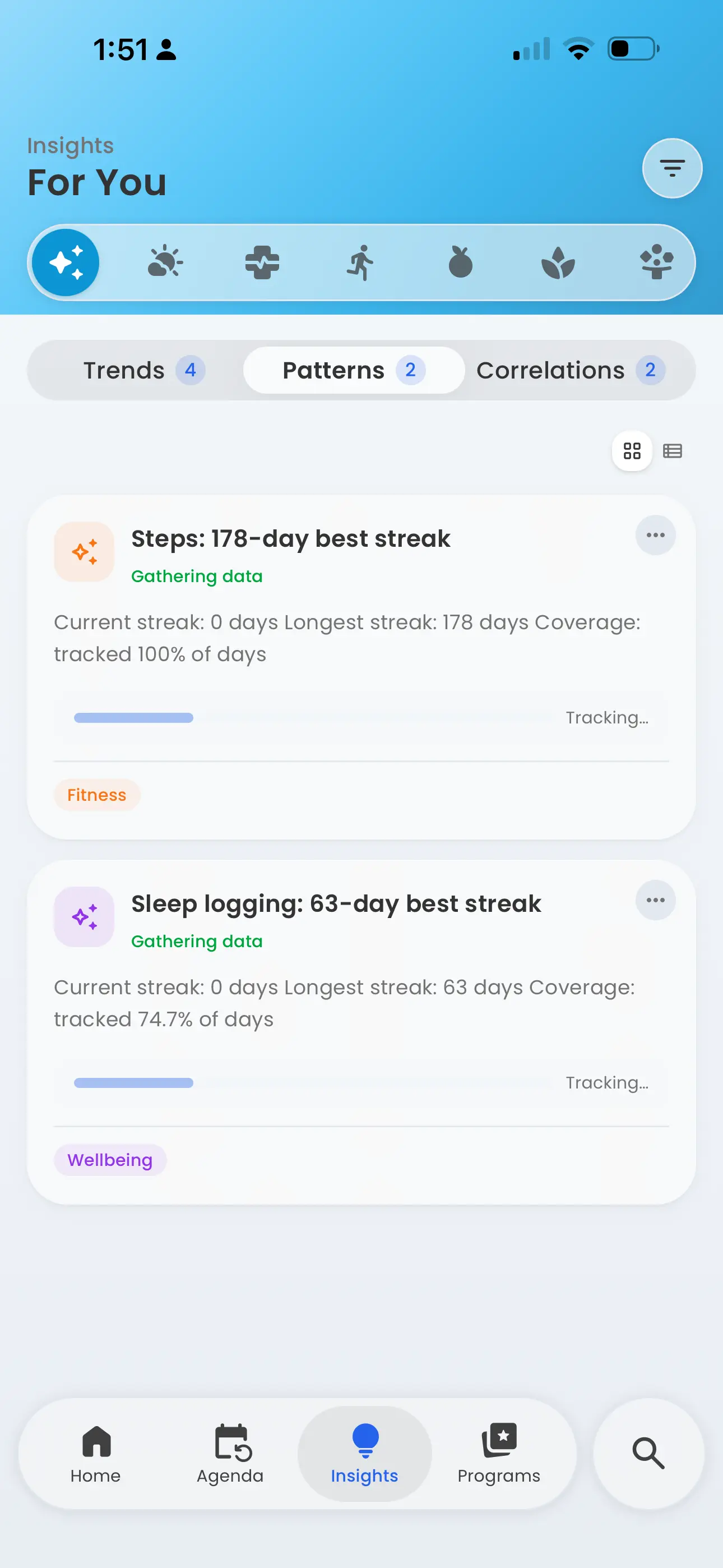 Best Life Insights Patterns view